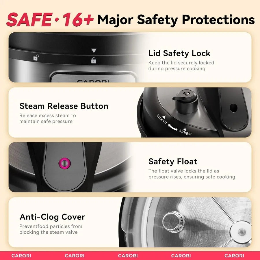 1200W 12in1 Electric Pressure Cooker 8Qt Stainless Steel MultiCooker for Home Kitchen Use Combines Slow Cooking Rice Cooking St