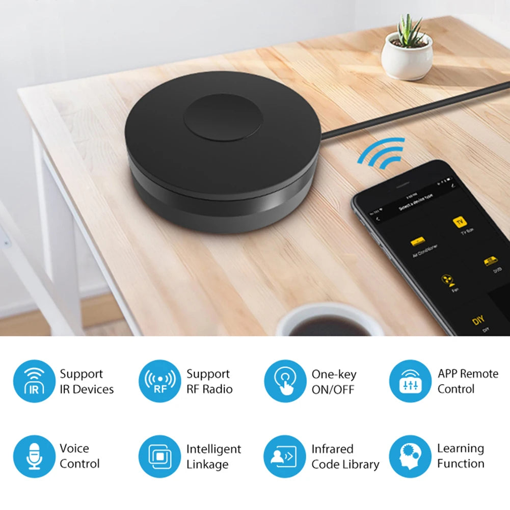 Tuya WiFi IR RF Universal Infrared Remote Control Voice Control Universal Controller for Air Conditioner TV Appliances