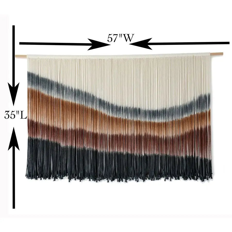 Macrame Wall Hanging Macrame Wall Decor LargeScale TieDye Tapestry Living Home Room Wall Decor 57 Wx 35 L