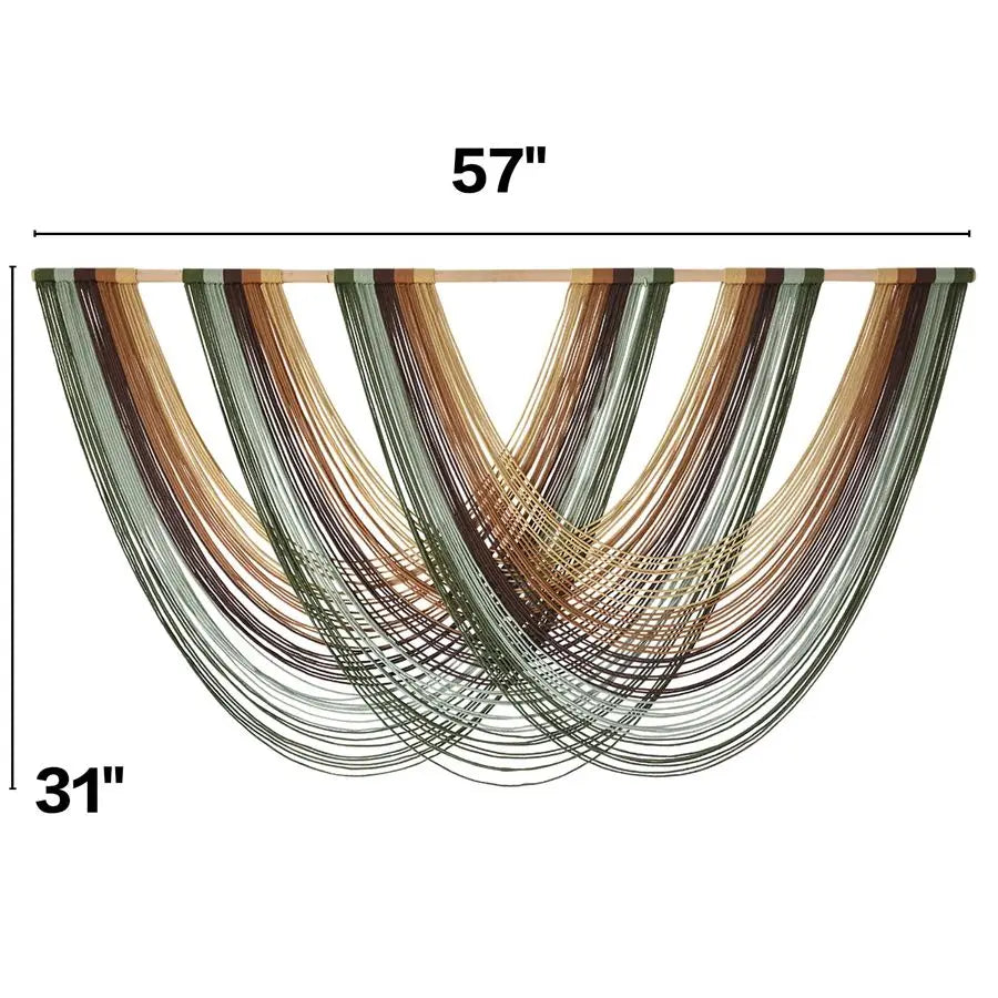 Macrame Wall Hanging Boho Wall Decor Yarn Wall Art Tapestry Bedroom Living Room Nursery Apartment Home Decor 57 W x 31 L