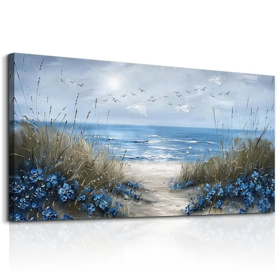 Wall Art For Living Room Canvas Wall Decor For Bedroom Office Decorations Blue Ocean Wall Painting Sea Wave Pictures Artwork Mod