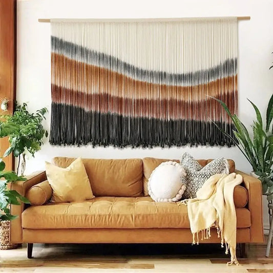 Macrame Wall Hanging Macrame Wall Decor LargeScale TieDye Tapestry Living Home Room Wall Decor 57 Wx 35 L