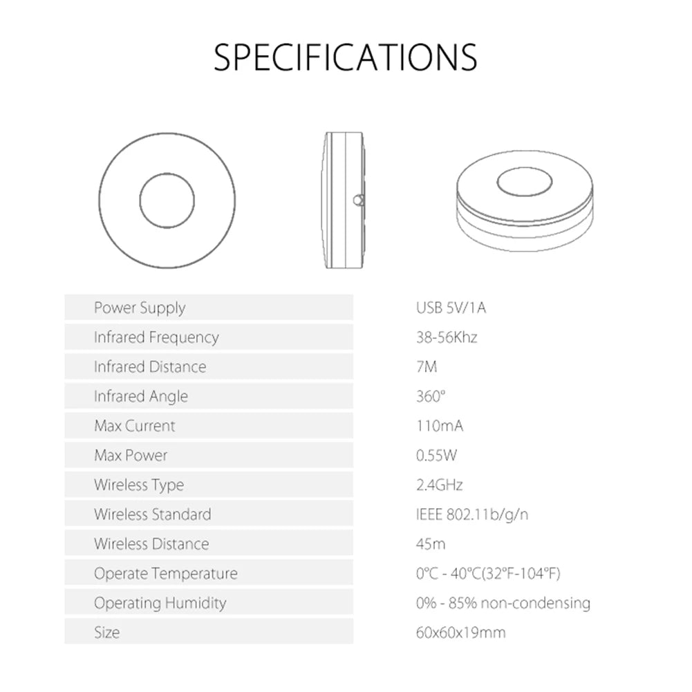 Tuya WiFi IR RF Universal Infrared Remote Control Voice Control Universal Controller for Air Conditioner TV Appliances