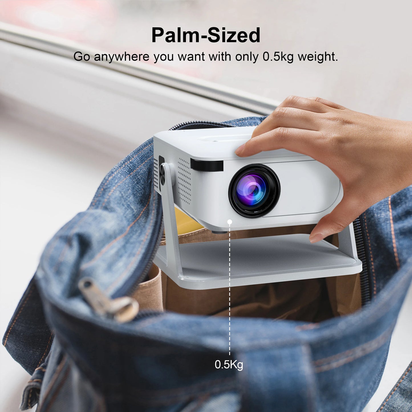 Xnano HA109 Mini Projector Android11 WiFi6 BT5.0 280 ANSI 720P Built-in App Mirror SmartPhone for 1080P 4K Video Home Cinema