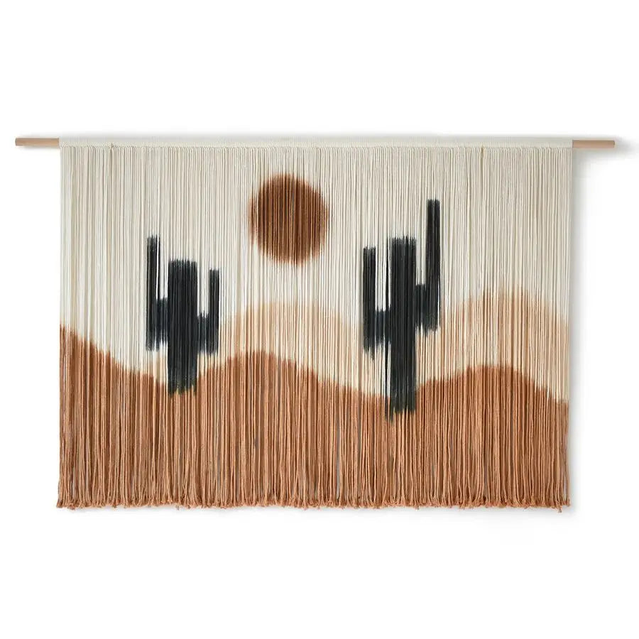 Macrame Wall Hanging Macrame Wall Decor 57 W x 35 L Desert Cactus TieDye Large Boho Yarn Wall Decor Scale Wall Art Home Decor