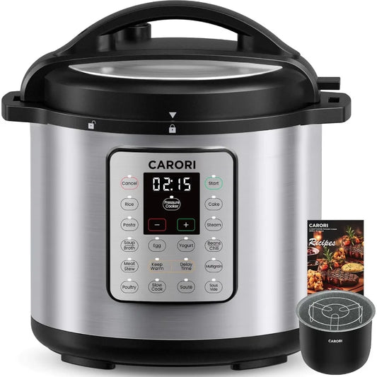 1200W 12in1 Electric Pressure Cooker 8Qt Stainless Steel MultiCooker for Home Kitchen Use Combines Slow Cooking Rice Cooking St
