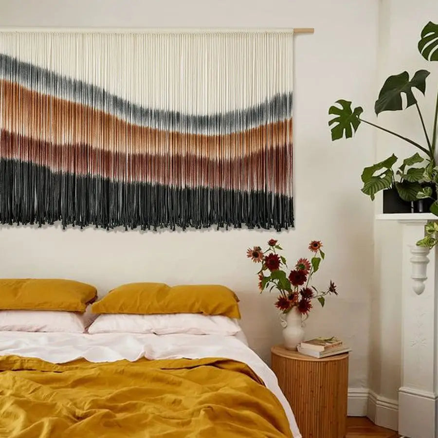 Macrame Wall Hanging Macrame Wall Decor LargeScale TieDye Tapestry Living Home Room Wall Decor 57 Wx 35 L