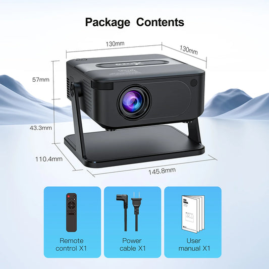 Xnano HA109 Mini Projector Android11 WiFi6 BT5.0 280 ANSI 720P Built-in App Mirror SmartPhone for 1080P 4K Video Home Cinema